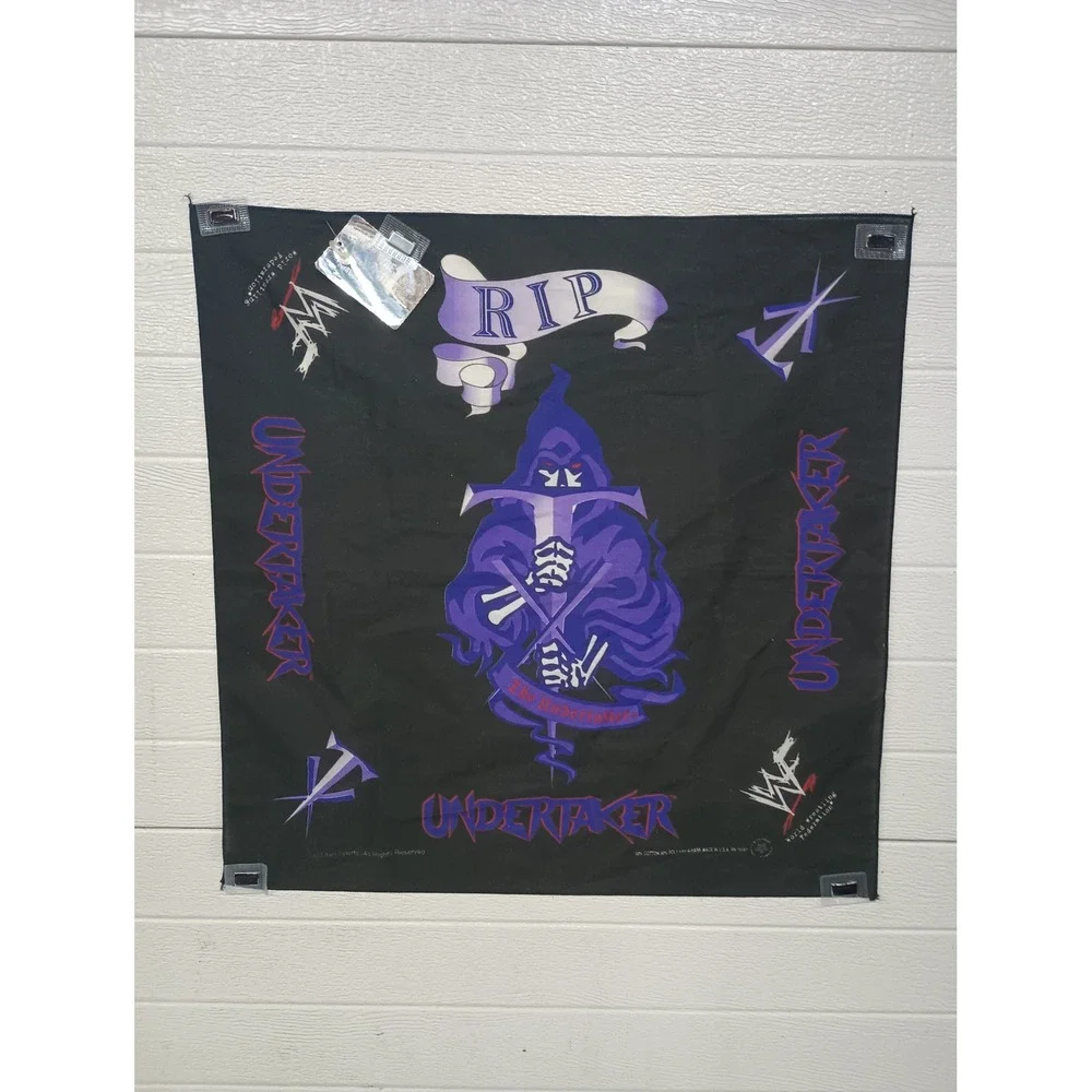 VINTAGE WWF WORLD WRESTLING FEDERATION THE UNDERTAKER TITAN SPORTS BANDANA NWT